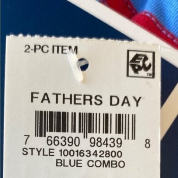 Club Room Men’s Best Dad Ever Graphic Knit Pajama Gift Set, pants sleeve - Picture 5 of 8
